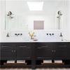 72 In Custom Double Bathroom Vanities Black With Top