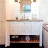48 White Corner Bathroom Vanity Cabinets With Shelves