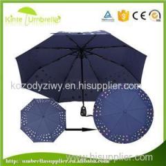 Hot Sale White Folding Color Changing Printing Folding Ladies Automatic Magic Polka Dot Umbrella