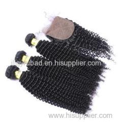 Indian Virgin Hair Kinky Curl 3 Pcs Hair Bundles With 1 Pc 13*4 Lace Frontal
