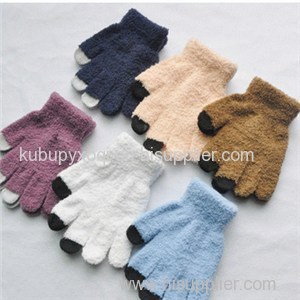 Feather Velvet Touch Screen Gloves Touch Gloves