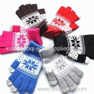 Adult Three - Finger Touch - Screen Gloves Non - Slip Dots Printed Plastic Gloves