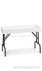 Customized Wood Display Table For Boutique Store With Folding Legs