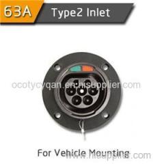 Type2 63A IEC 62196-2 EV Socket / Inlet EV End Fast Electronic Car Charging Stations