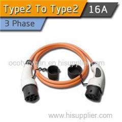 Type2 16A 3 Phase Male To Female EV Charging Cable For Car Station