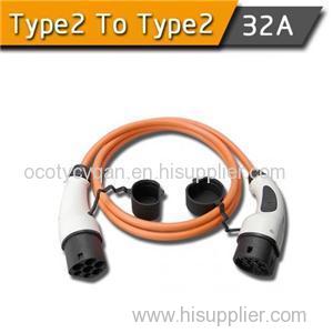 Type2 32A Single Phase Male To Female EV Charging Cable For Nissan Leaf Electric Vehicle