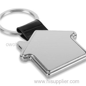 Metal House Shaped Keychains Advertising Business Key Rings For Real Estate Company