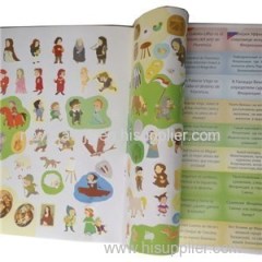 Custom Full Color Print Children's Sticker Activity Book