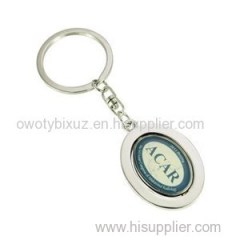 Circular And Printed Rotating Keyrings With Epoxy Resin Protection