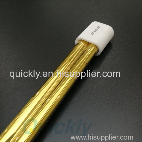 Gold reflector medium wave quartz emitter