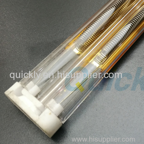 Heating quartz infrared emitter with gold coating