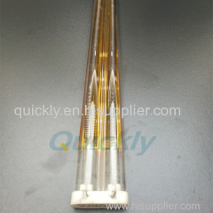 Double tube infrared emitter with gold coating
