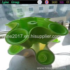colorful Garden decoration stackable plastic flower pots