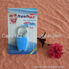 Mini Tooth shape dental floss with Keychain 15m mint waxed OPP bag packing can customized logo FDA CE approval