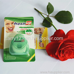 50m Blister card packing Triangle shape dental floss Cool mint waxed customized floss with FDA CE approval