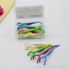 Y shape dental floss pick plastic toothpick