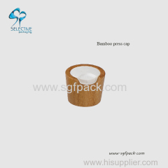 100ml frosted Glass bottle with bamboo press cap