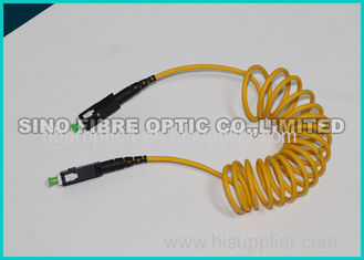 Bend Safe Curly Single Mode Fiber Patch Cord SC Connector 3.0mm Cable Diameter