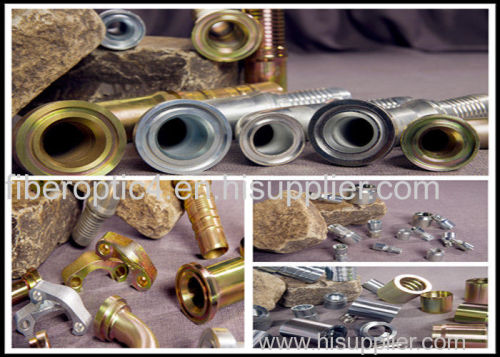 SAE / DIN Hydraulic Hoses And Fittings Ferrule Color Zinc Plating
