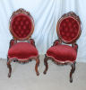 Victorian Rosewood match pair Parlor Chairs Red Upholstery-----$1000usd