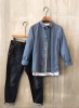 mens washed jeans shirt