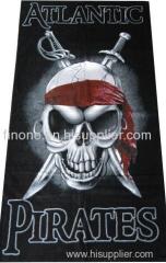 100% cotton velour printed beach towel