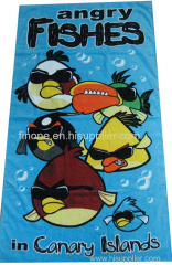 100% cotton velour printed beach towel