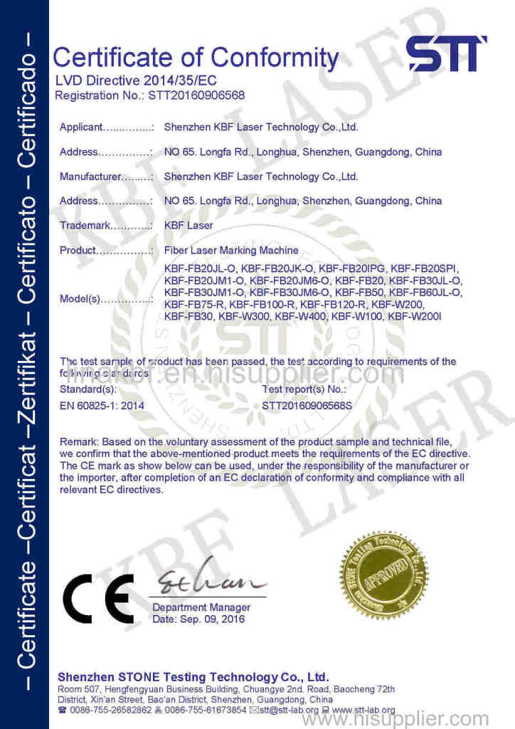 CE certificate