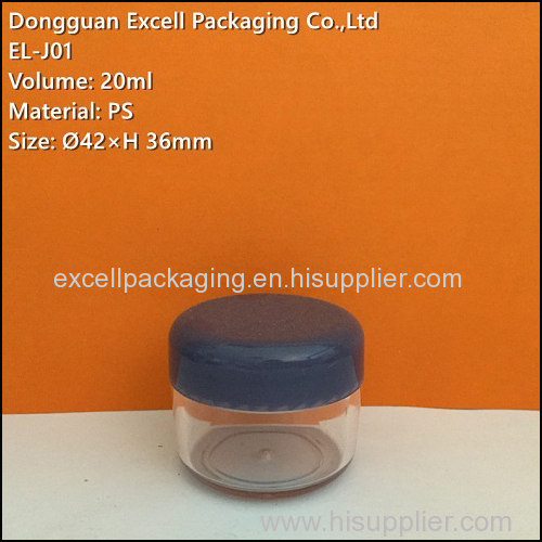 20ml PS Cosmetic Jar and Container