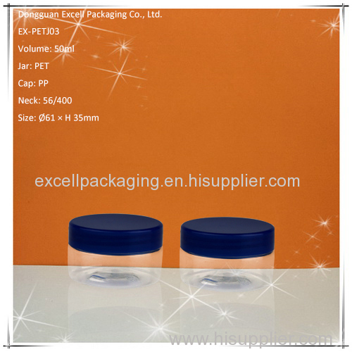 50ml Plastic PET Jar for Body Butter