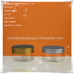 100ml Wide Mouth Transparent PET Jar