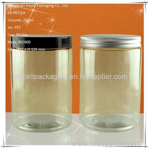 750ml Tall PET Jar with Sensitive Sealable Lid