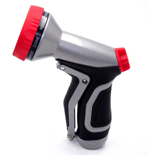 Metal 9-pattern garden water spray nozzle