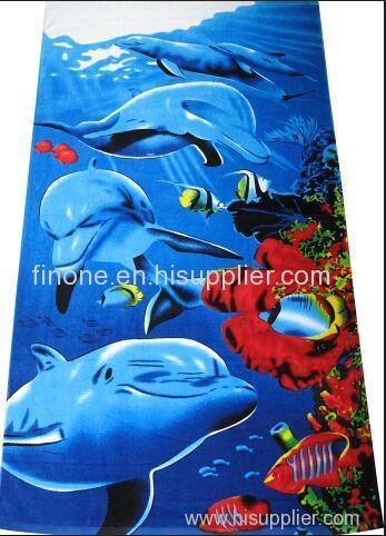 velour printed beach towel