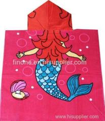 kids hooded cotton beach towel