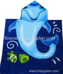 kids hooded cotton beach towel