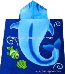 kids hooded cotton beach towel