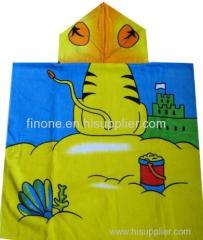 kids hooded cotton beach towel