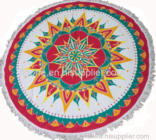 cotton round beach towel