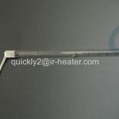 Quartz tube heater for double infrared emitter