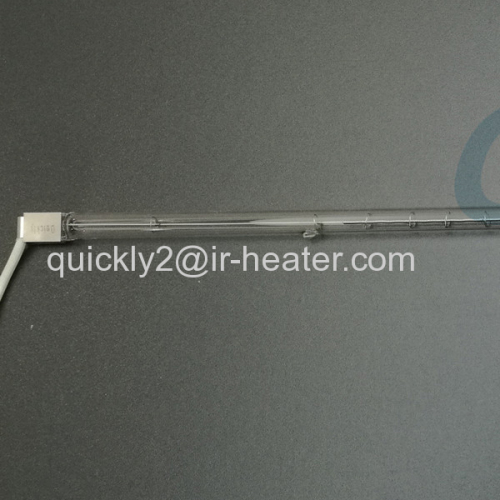 Quartz tube heater for double infrared emitter