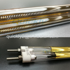 Long wave infrared heating lamps for glass printing