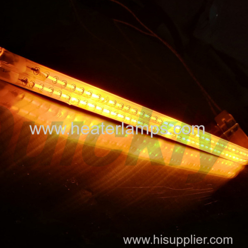 twin tube infrared heater lamps with golden reflector