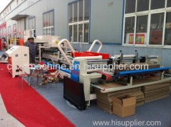 High speed automatic corrugated paper box folding and gluing machine