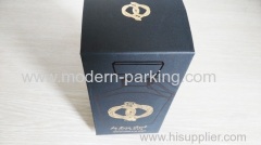 Matt gold stamped wine paper box