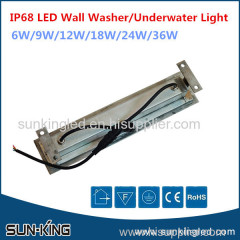 Stainless steel RGB RGBW white yellow fountain pool landscape wall washer 1M 1000mm IP68 18W 24W 36W led linear underwat