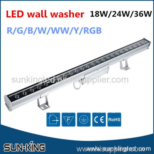 100cm ip65 decorative lighting AC85V-265V 24V white green RGB RGBW landscape bridge led outdoor wall washer 18W 24W 36W