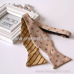 Cheap Custom Logo Jacquard Woven Silk Masonic Bow Tie