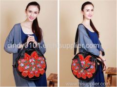 OEM women handbags 100% Genuine leather handbags from china top factory