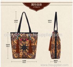 Factory Wholesale Fashion Tassel Handbag Embroidered Handbag